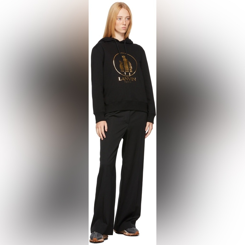 ๐ NWT LANVIN 100% cotton black mother & child pull over hoodie small - Picture 15 of 15